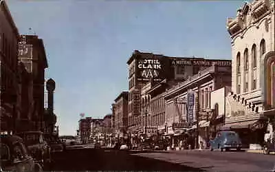 Butte Montana MT Hotel Clark Classic 1950s Cars Street Scene Vintage Postcard • $8.29