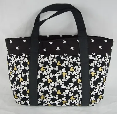 Black & White With Gold Mickey Mouse Head Tote Bag • $19.99