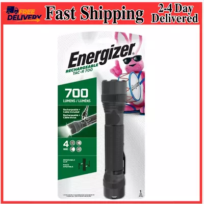 Energizer TAC-R 700 Rechargeable Flashlight With Micro-USB Charging Cable Black • $25.16