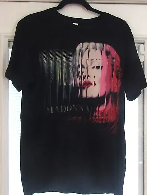 MADONNA The MDNA Tour Concert Black Graphic T- Shirt Size Medium • $26.99