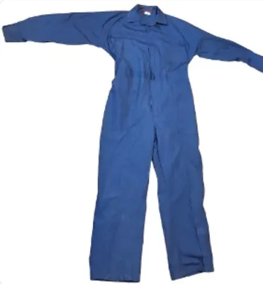 PARA SUIT Jumpsuit Coveralls Men's 44 SHORT Mechanic Hipster Vintage Blue 80's  • $30.80