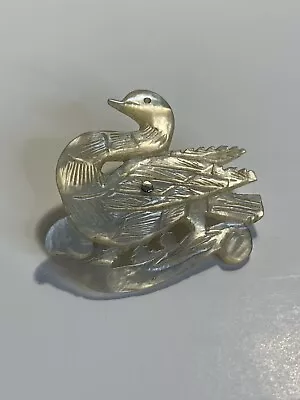 Antique Brooch Swan MOP Mother Of Pearl • $14