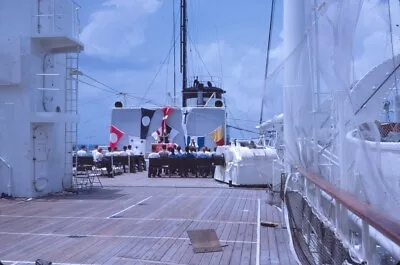 1968 US Navy Medical Ship USS Repose Crew Sitting Religious Service 35mm Slide • $10.50