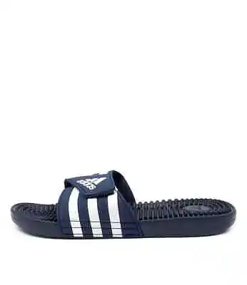 $50 • Buy New Adidas Adissage Black White Mens Shoes Casual Sandals Sandals Flat