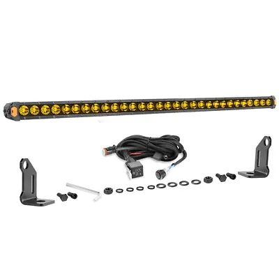 For Polaris XP 30Inch Amber LED Light Bar Single Row Spot Flood Offroad Driving • $94.99