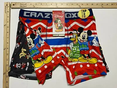Crazy Boxer - Boxer Brief - Mickey Mouse Christmas Print - 2 Pack- Medium  - NWT • $14