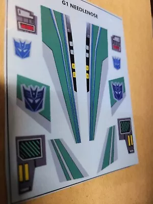 Transformers G1 Repro Stickers For G1 NEEDLENOSE • $10