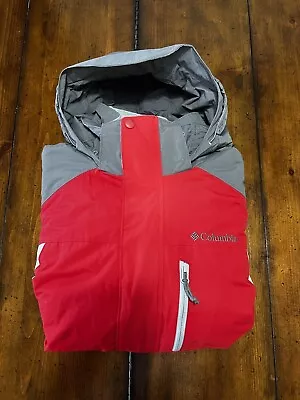 Columbia Omni-Shield Soft Shell Jacket Winter Parka Red/Gray  Men’s Size Medium • $29.88