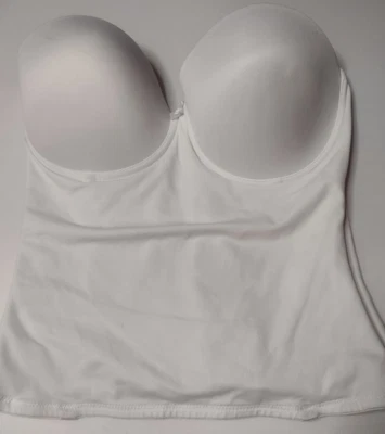 $9.97 • Buy Va Bien Women's Longline Bustier Corset 36D White Underwire Padded B3
