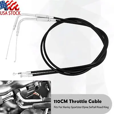110CM 43'' Motorcycle Throttle Cable Line Wire For Harley Sportster XL 1200 883 • $16.39