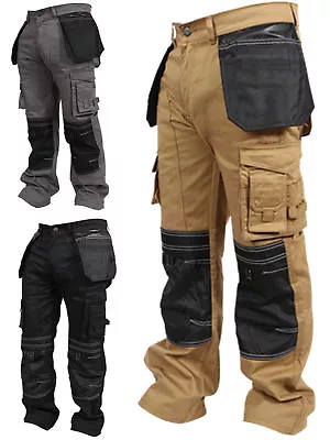 Men Construction Carpenter Work Pants Utility Cargo Holster Pockets Work Trouser • $29.99