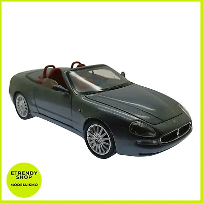 Model Car Burago 1:18 Maserati Gt Spyder Grey Anthracite Red Interior • $38.14