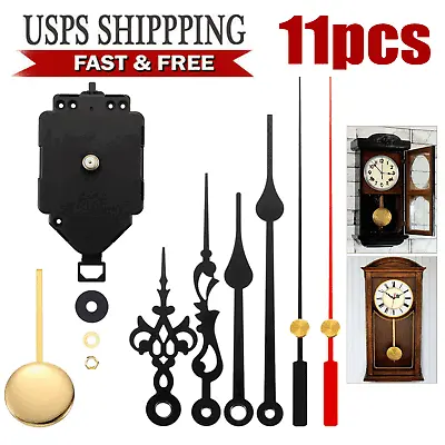 DIY Quartz Wall Clock Pendulum Swing Movement Mechanism Kit Chime Repair Parts • $12.59