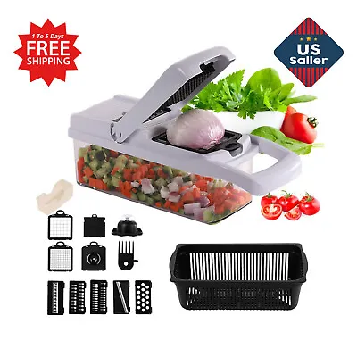 12 In 1 Vegetable Spirilizer Chopper Slicer  Grater With Container • $13.50