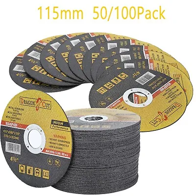 100 X 115mm ULTRA THIN 1mm METAL CUTTING BLADE DISC FOR STEEL & STAINLESS ANGLE • £8.59