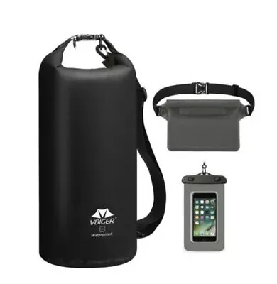 £9.99 • Buy 20L Waterproof Dry Bag + Phone & Waist Pouch Swimming Kayaking Fishing Boating