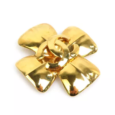 Auth CHANEL Vintage CC Logo Brooch Gold Metal - E58409f • $888.70