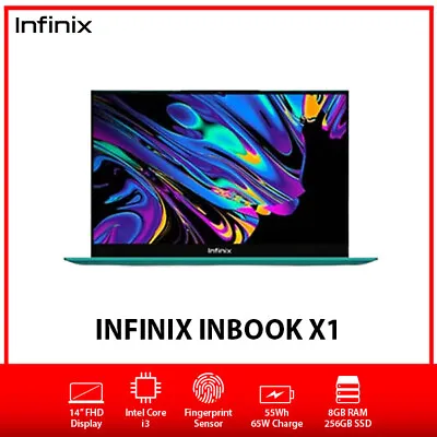 Infinix InBook X1 (i3) 14  Windows 10 Home Laptop AU – Green/8GB RAM 256GB SSD • $654