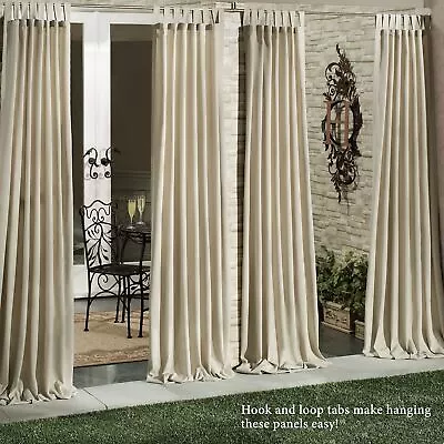 Matine Tab Top Washable Natural Polyester Curtain Window Panel 52 X 108 In • $62.99