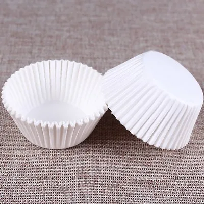 STRONG WHITE CUPCAKE CASES 125/250/500/1000 High Quality Cake Muffin Bun Papers • £6.22