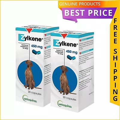 Zylkene Nutritional Supplement 60 Capsules 15 To 60 Kg For Dogs 450 MG • $152.94