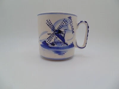 $15 • Buy Vintage Delft Blue And White Holland Windmill Coffee Mug/Tea Cup 98.10283