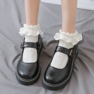 $8.99 • Buy Frilly Ruffle Kawaii Cute Socks Lolita Style Mesh Lace Footwears Sock For Ladies