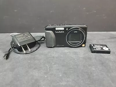 Panasonic Lumix DMC-ZS30 Digital Camera 18MP W/charger AS IS - Black  • $49.95