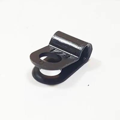 £1.39 • Buy Plastic P Clip 3.3mm 1/8  Nylon Black Pclip Clamp Hose Cable Holder Conduit