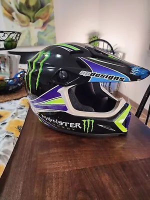 Monster Energy MX-9 Helmet Motorcycle Motocross Pro Circuit MIPS Medium • $225