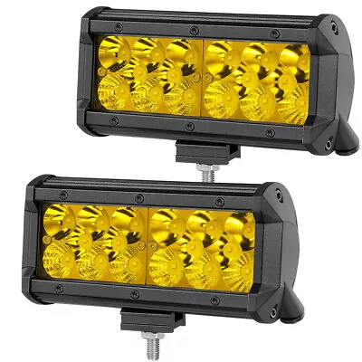 For Can-am Maverick 6.5  LED Pods Work Light Bar Combo Yellow Driving Fog 12V X2 • $29.99