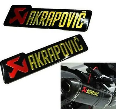 2Pcs Motorcycle AKRAPOVIC Decal Sticker Aluminium Heat-resistant Exhaust Pipes • $6.99