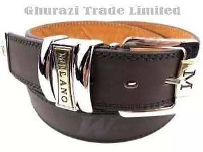 BROWN MEN'S  QUALITY LEATHER LINING BELT BY MILANO WAIST 28  - 48   1.5  Wide • £8.99