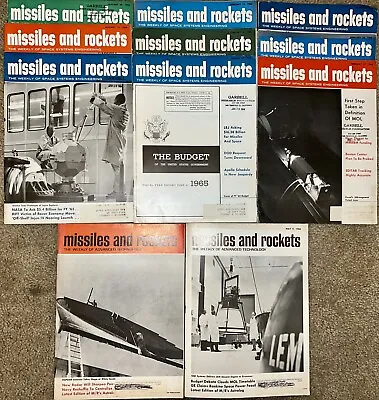 $99.95 • Buy Missiles And Rockets, The Missile/space Weekly Magazine, Lot Of 11, 1964-1966