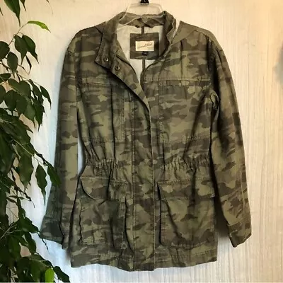 UNIVERSAL THREAD Women's SZ S Camouflage Jacket Coat Long Sleeve Elastic Waist • $21.60