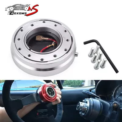 Universal Car 6 Hole Steering Wheel Quick Release Hub Adapter Snap Off Boss Kit • $20.99