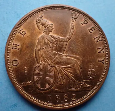 1882 H Victoria  Penny Nice Coin As Shown. • £175