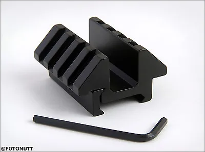 20mm Tactical 45 Degree Offset Dual Side Scope Weaver Picatinny Rail Mount  • $5.19