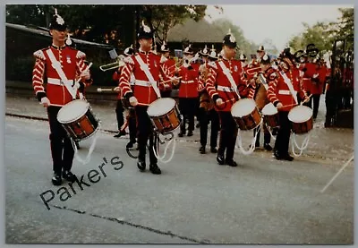 Military Photograph Queens Lancashire Regiment Band Drummers Marching Thru Gates • £3.50