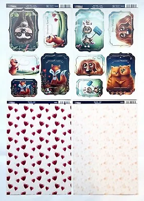 4 X A4 Kanban Cute Mini Kit - 2 Topper Sheets & 2 Backgrounds - Inc P&P  (769) • £3.70