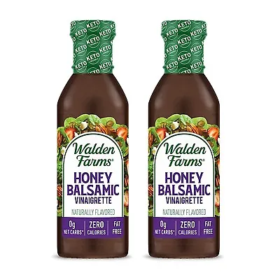 Walden Farms Honey Balsamic Vinaigrette Dressing 12 Oz. Bottle (Pack Of 2) • £16.05