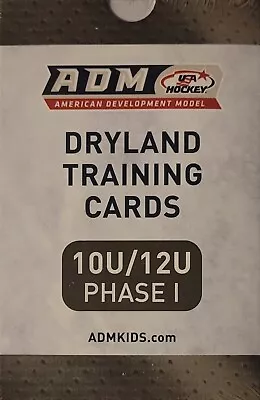 New Adm Usa Hockey Dryland Training Cards Phase I 10u/12u Youth Learning Play Us • $3