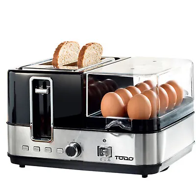 $89 • Buy TODO 1400W Breakfast Master Toaster Egg Cooker Poacher Bacon Fryer Grill All ...