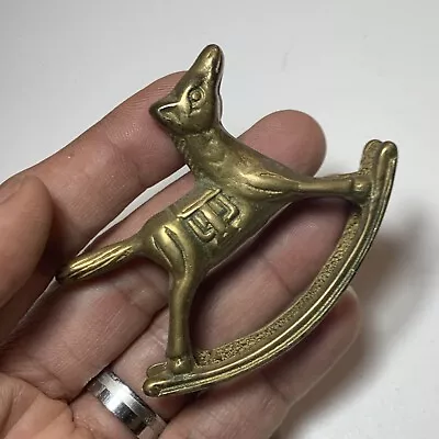  Rocking Horse Figurine Small Solid Brass Vintage  • $11.99