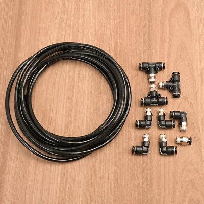 $39.98 • Buy Push Lock Vacuum Line Fittings Tubing Kit For Twin Wastegates Turbo Vehicles New