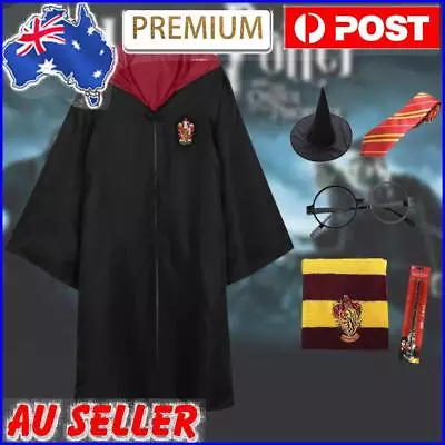 Harry Potter Gryffindor Ravenclaw Slytherin Robe Cloak Tie Scarf Wand Costume AU • $19.68