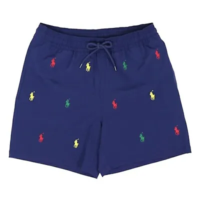 Polo Ralph Lauren Men's Multi-Pony Swim Shorts Swimsuit - Navy Rainbow Ponies • $69.99