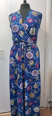 £37.50 • Buy New Matthew Williamson Blue Floral Wrap Top Maxi Dress. Sz 12.