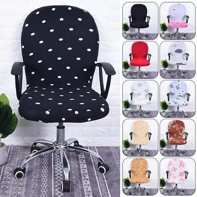 $14.99 • Buy Stretch Floral Office Computer Chair Cover Swivel Rotate Seat Protector Decor