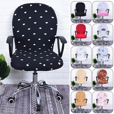 Stretch Floral Office Computer Chair Cover Swivel Rotate Seat Protector Decor • $16.99